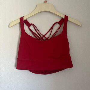 Lululemon Free to Be *longline* Bra light Support- Hot Heat